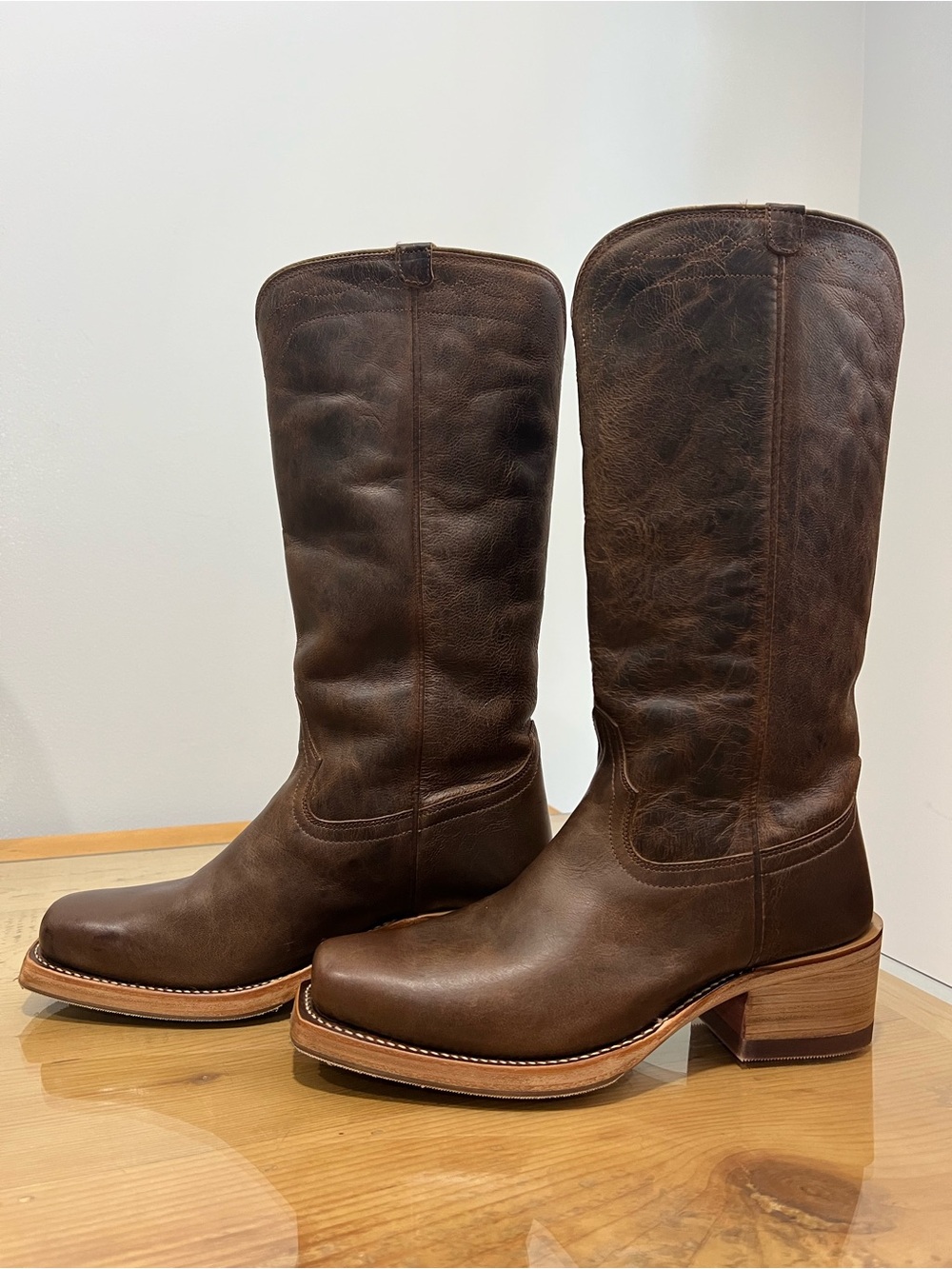 Tecovas The charlie cafe goat Western Leather Heeled Boots Brown US 8 B